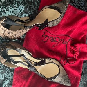 Sexy Lace-pattern trim, Christian Louboutin Size 11/41